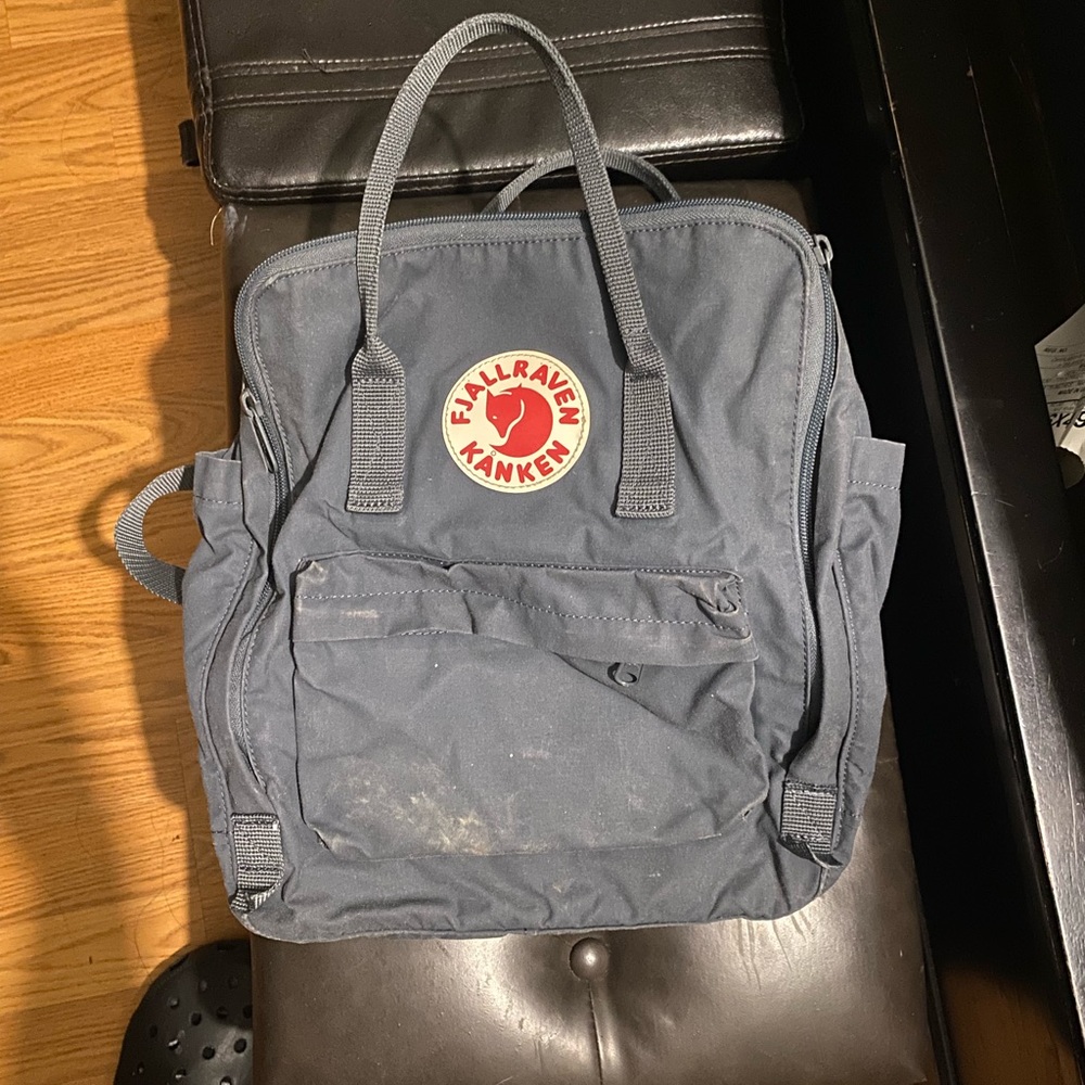 Fjallraven Grey backpack. Stain on bottom